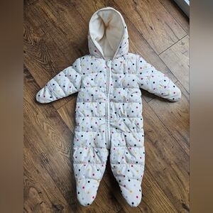 Old Navy Polka Dot Hooded Snowsuit